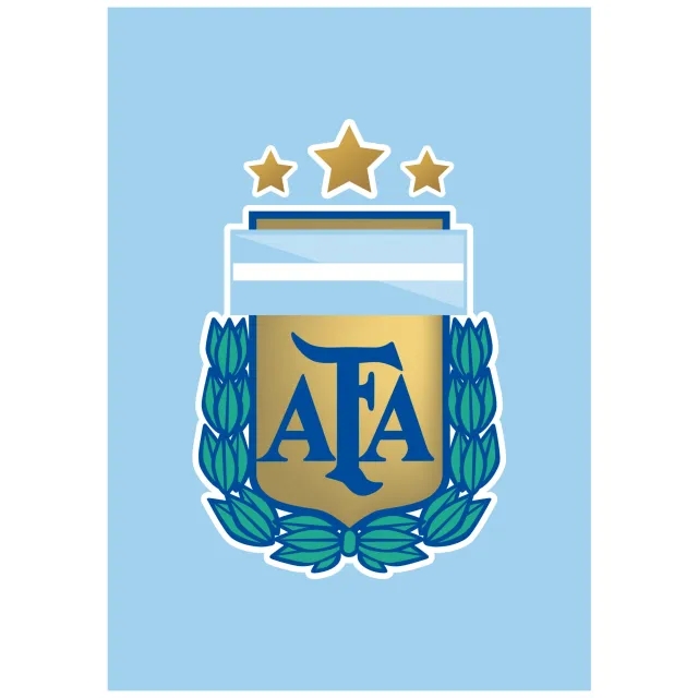 Argentina Crest Light Blue Background Print - Unframed A3