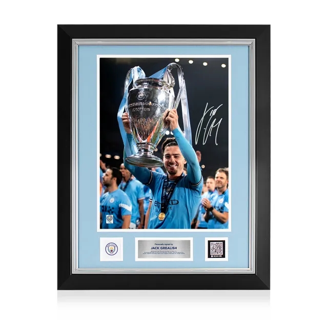 Manchester City Official Jack Grealish Signed and Framed Photo: 2023 UCL Winner