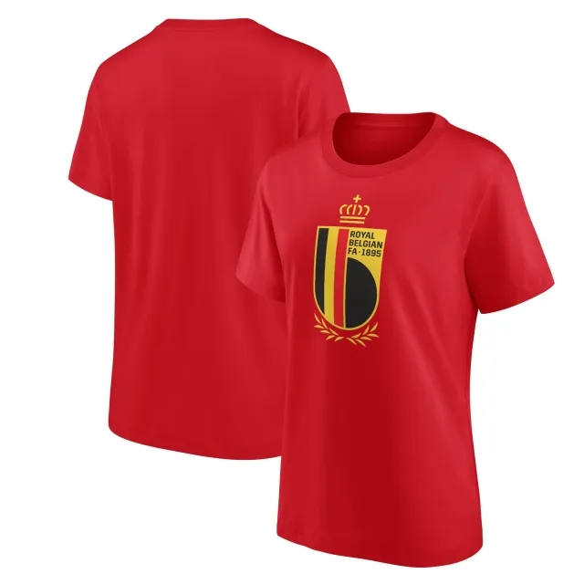 Fanatics Belgium FA Primary Logo Graphic T-Shirt - Red - Womens