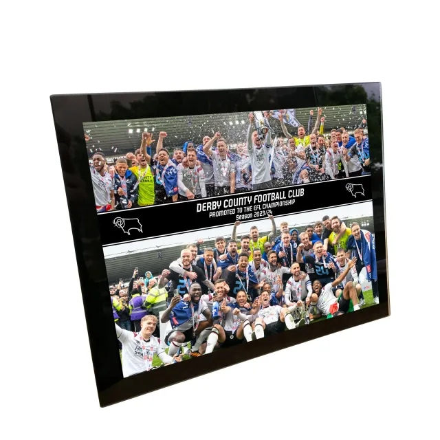 Champion Derby County Promoted 24 Celebration Framed Print - 16 x 12 Inch