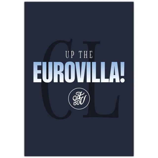Aston Villa UEFA Champions League Qualification Print - A3