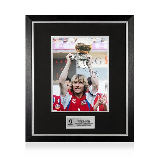 Icons UEFA 2024 Pavel Nedved Official Signed and Framed Czech Republic Photo: 2003 Ballon d'Or Winner