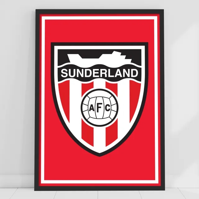 Fanatics Unlabeled Sunderland Ship Crest Print - Framed A3