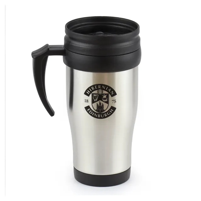 Fanatics Unlabeled Hibernian Chrome Thermo Mug - 400ml