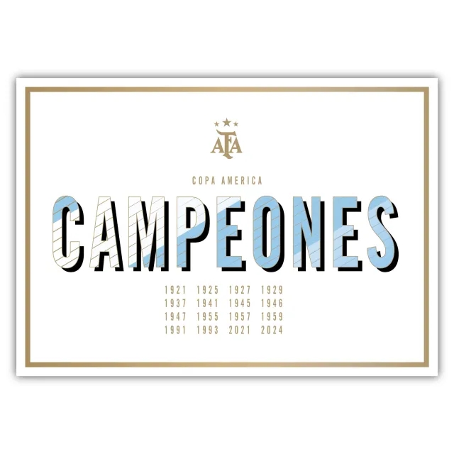 Argentina Copa America Champions 2024 Print - Unframed A3