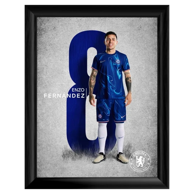 Chelsea Enzo Fernandez 2024-25 Print - Framed - 16 x 12 Inch