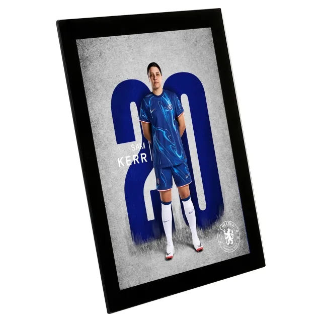 Chelsea Sam Kerr 2024-25 Print - Glass Frame - 8 x 6 Inch