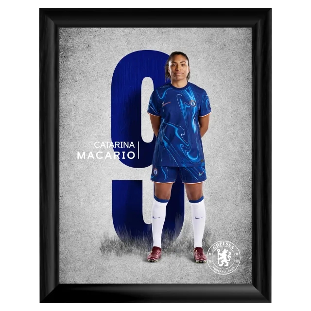 Chelsea Catarina Macario 2024-25 Print - Framed - 16 x 12 Inch