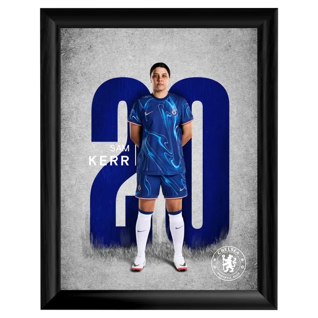 Chelsea Sam Kerr 2024-25 Print - Framed - 16 x 12 Inch