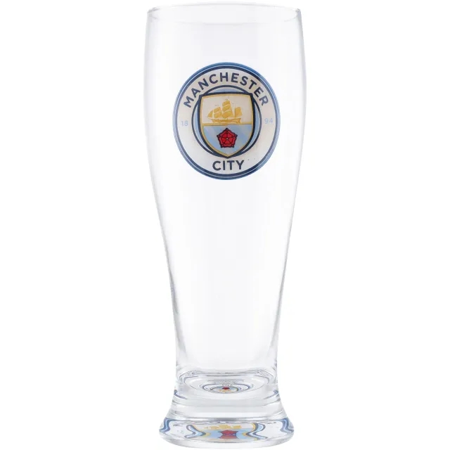 No Brand Manchester City Crest on Base Pint Glass