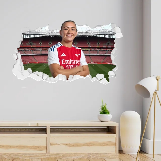 Arsenal Katie McCabe 24-25 Broken Wall Sticker - 90cm width x 50cm Height