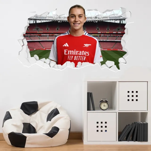 Arsenal Alessia Russo 24-25 Broken Wall Sticker - 90cm width x 50cm Height
