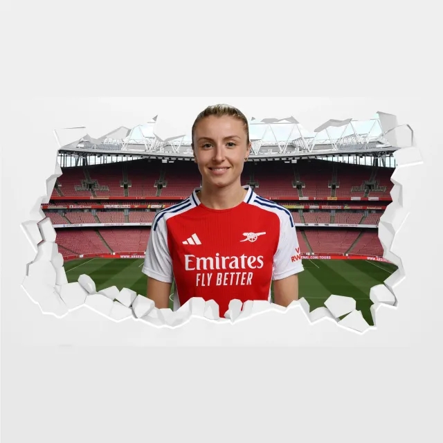 Arsenal Leah Williamson 24-25 Broken Wall Sticker - 90cm width x 50cm Height