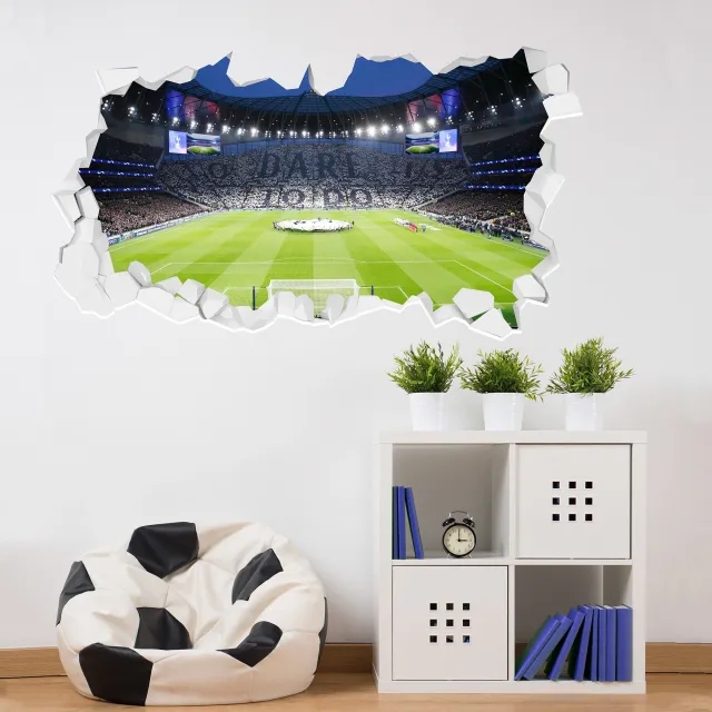 Tottenham Hotspur To Dare Is To Do Stadium Broken Wall Sticker - 90cm width x 50cm height