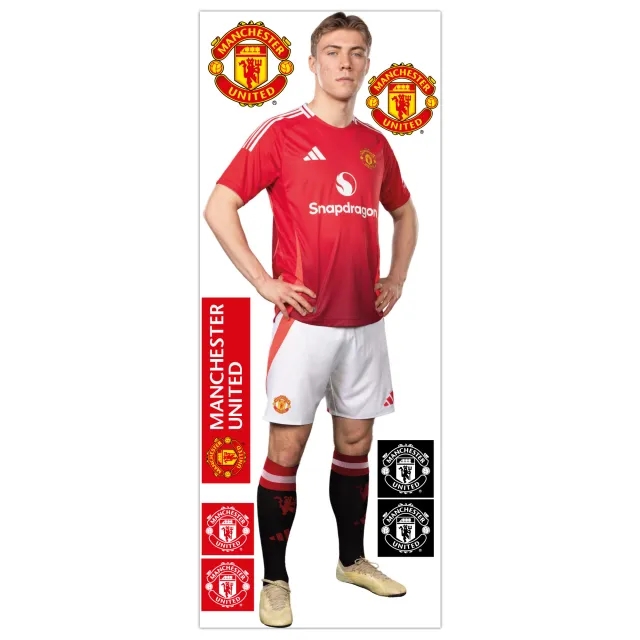 Manchester United Rasmus Hojlund 24-25 Player Wall Sticker - 120cm height