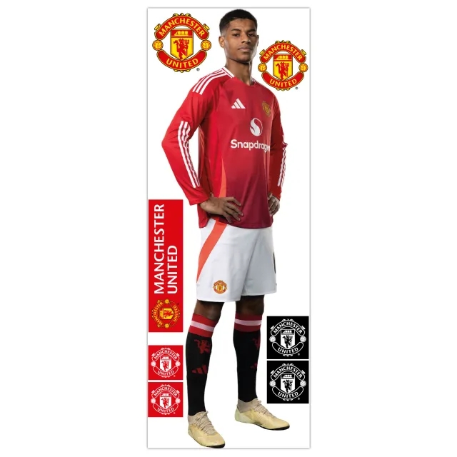 Manchester United Marcus Rashford 24-25 Player Wall Sticker - 120cm height