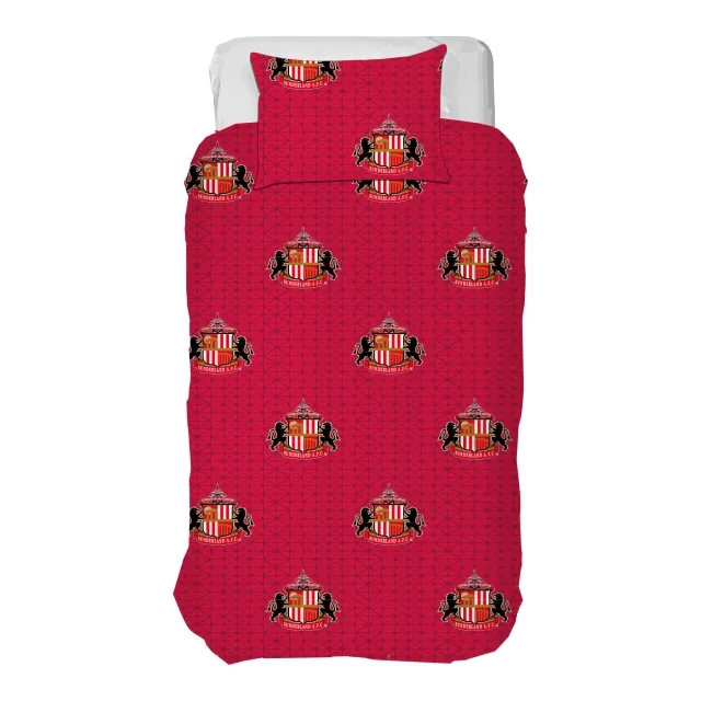 Fanatics Sunderland Poly Cotton Rotary Duvet - Single - 200cm X 135cm