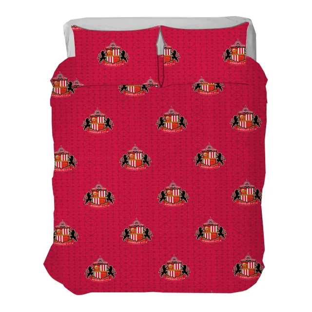 Fanatics Sunderland Poly Cotton Rotary Duvet - Double - 200cm X 200cm
