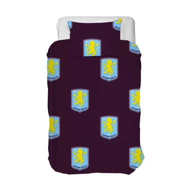 Fanatics Unlabeled Aston Villa Poly Cotton Rotary Toddler Duvet - 150cm x 120cm