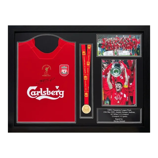 Steven Gerrard Signed Shirt - Framed
