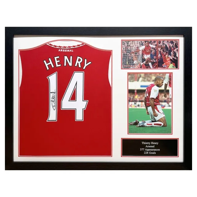 Champion Thierry Henry Arsenal Signed Shirt - Framed
