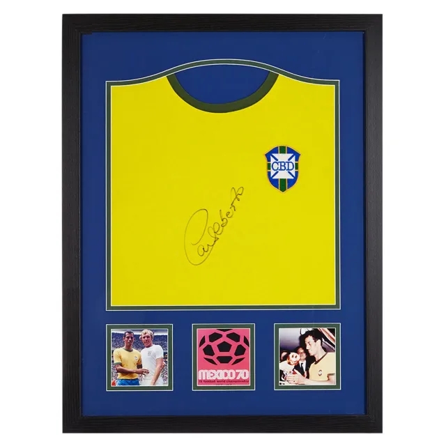 Carlos Alberto Signed Shirt - Framed