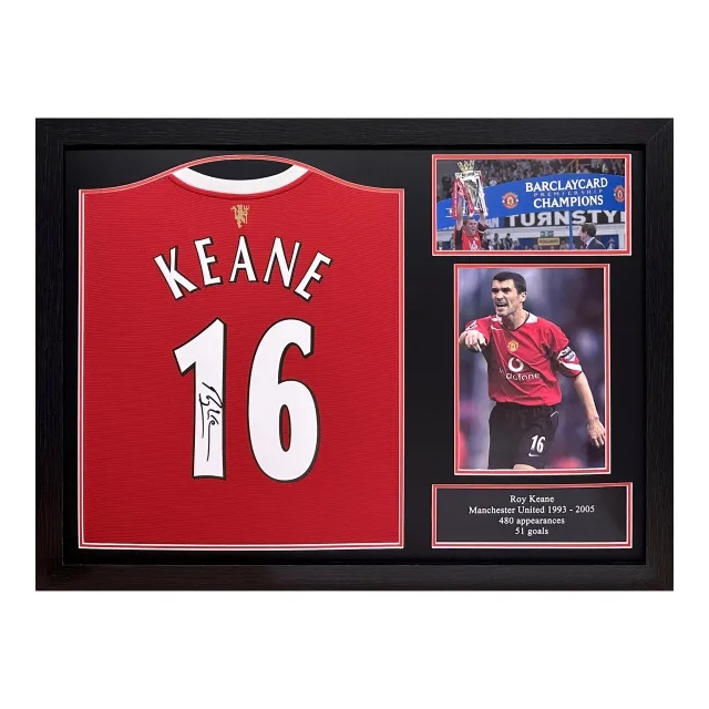 Roy Keane Signed Shirt - Framed