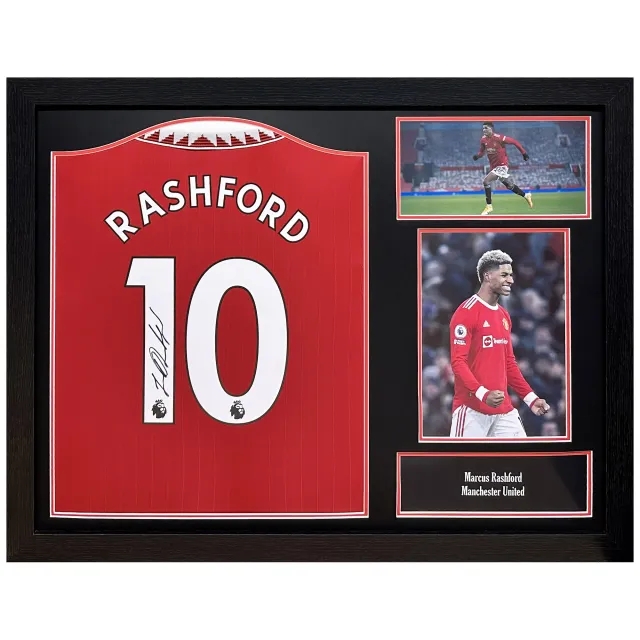 Marcus Rashford Signed Shirt - Framed