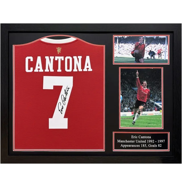 Eric Cantona signed shirt - Framed