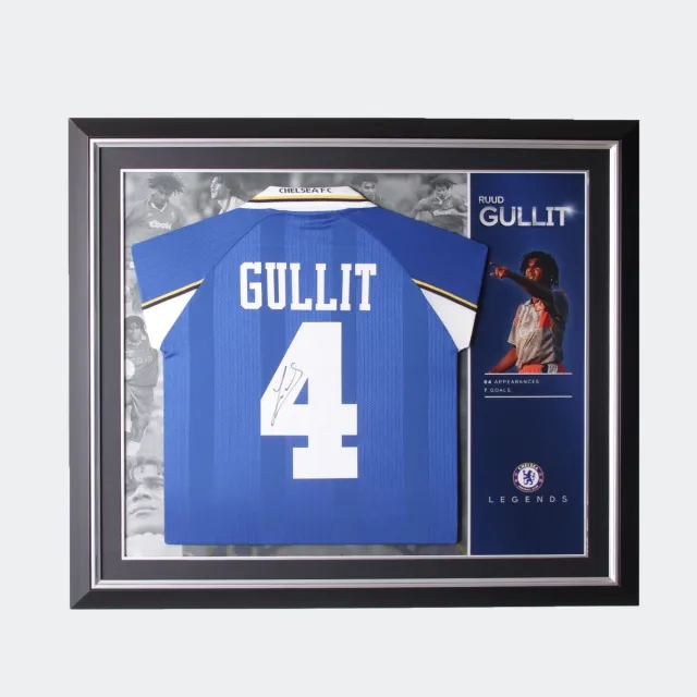 Chelsea Gullit 1998 – Signed Framed Shirt