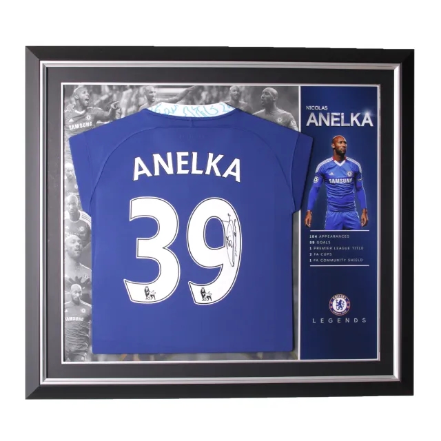 Chelsea Nicolas Anelka 2022-23 Signed Framed Shirt