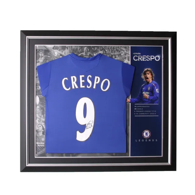 Chelsea Hernan Crespo 2005-06 Signed Framed Shirt