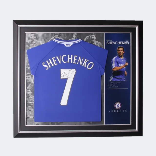Chelsea Andriy Shevchenko 2000-01 Signed Framed Shirt