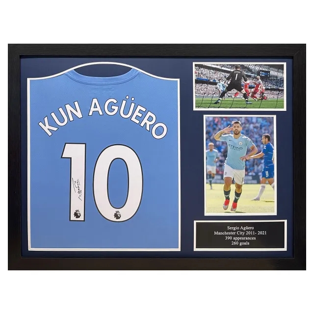 Manchester City Sergio Aguero Signed Shirt