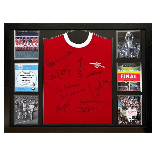 Arsenal 1971  Double Winners Shirt Signed By 10