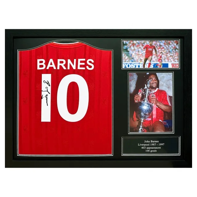 Liverpool John Barnes Signed Shirt