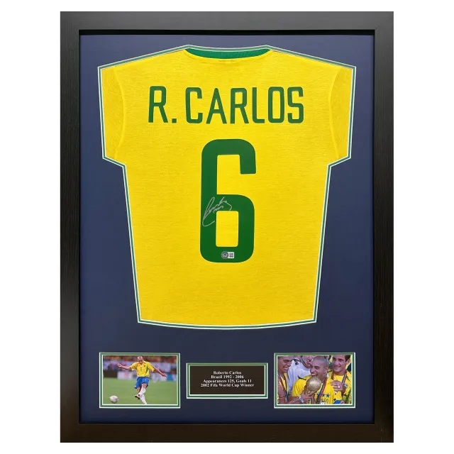Brazil Roberto Carlos Signed Shirt