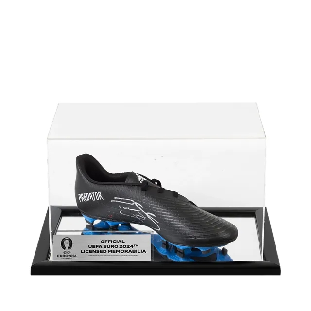 UEFA 2024 Paul Ince Official Signed Adidas Boot In Acrylic Case
