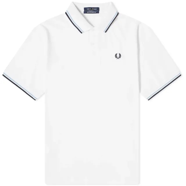 Fred Perry M12 Twin Tipped Polo - White