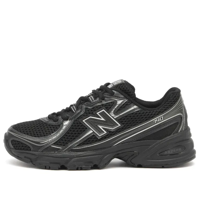 New Balance Unisex 740 in Black/Grey Suede/Mesh