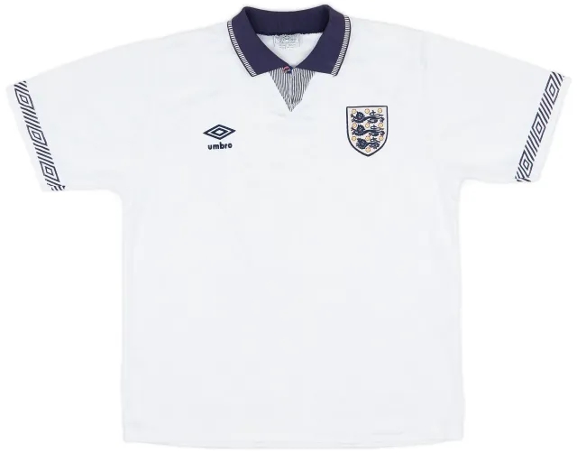 Umbro 1990-92 England Home Shirt - 8/10 - (M)