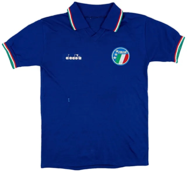 Diadora 1986-90 Italy Home Shirt - 5/10 - (S)