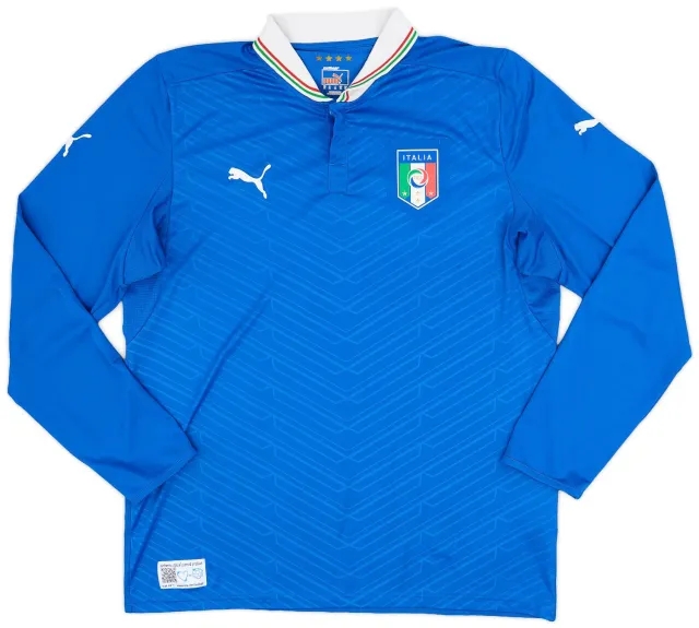 Puma 2012-13 Italy Home L/S Shirt - 8/10 - (XL)