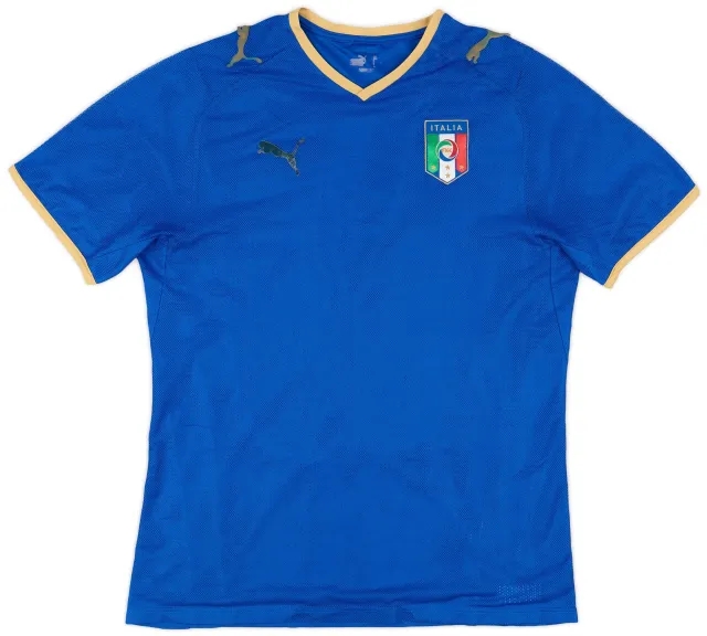 Puma 2007-08 Italy Home Shirt - 4/10 - (M)