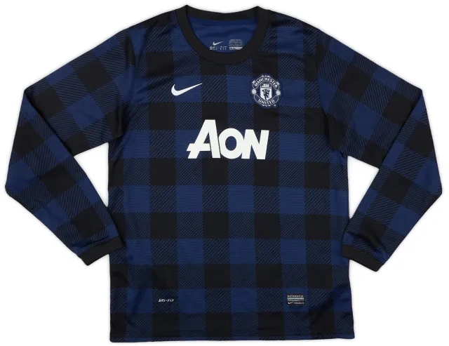 Nike 2013-14 Manchester United Away L/S Shirt - 8/10 - (XL.Boys)