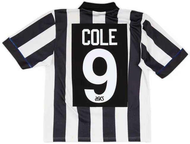 Asics 1993-95 Newcastle Home Shirt Cole #9 - 6/10 - (M)