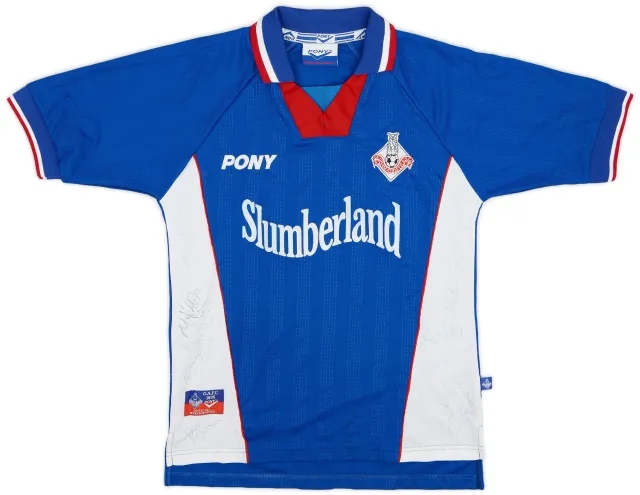 1998-00 Oldham Signed Home Shirt - 8/10 - (Y)