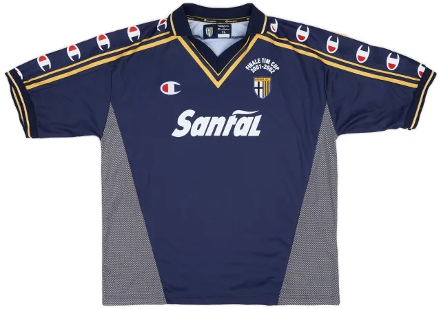 Champion 2001-02 Parma 'Signed' 'Finale TIM Cup' Away Shirt - 7/10 - (XL)
