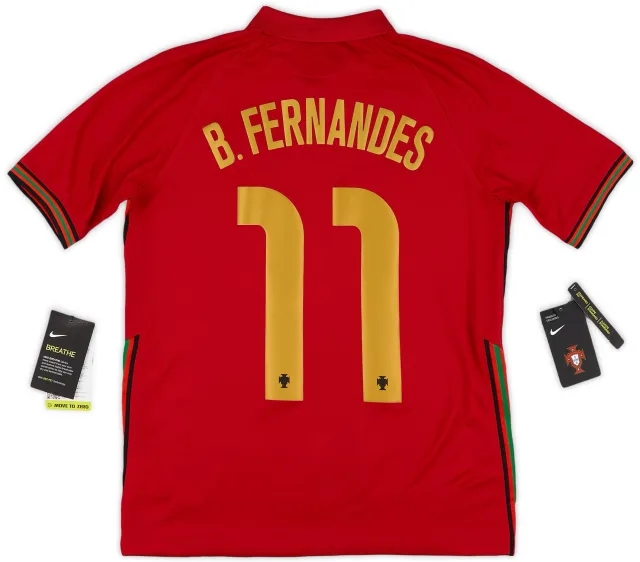 Nike 2020-21 Portugal Home Shirt B.Fernandes #11 (XL.Boys)