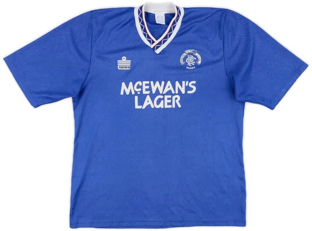 Admiral 1990-92 Rangers Home Shirt - 8/10 - (L)
